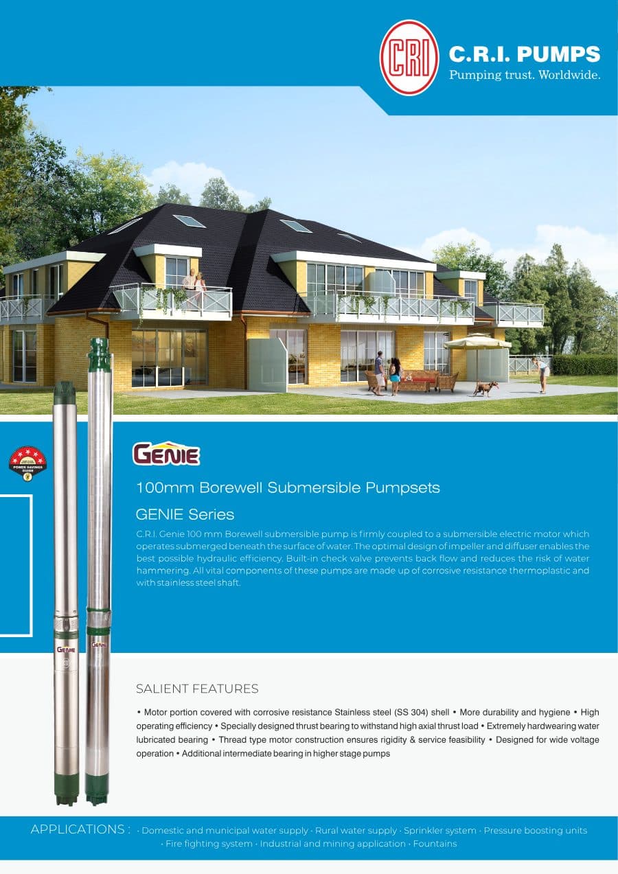 Cover of the CRI 100mm Genie performance catalogue